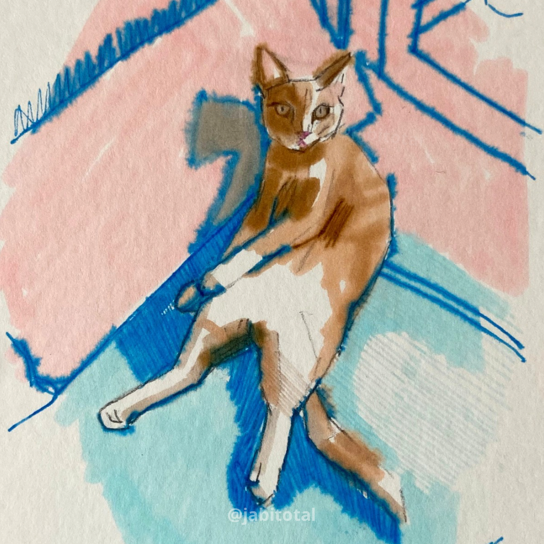 Mini dibujo - Gatito cansado
