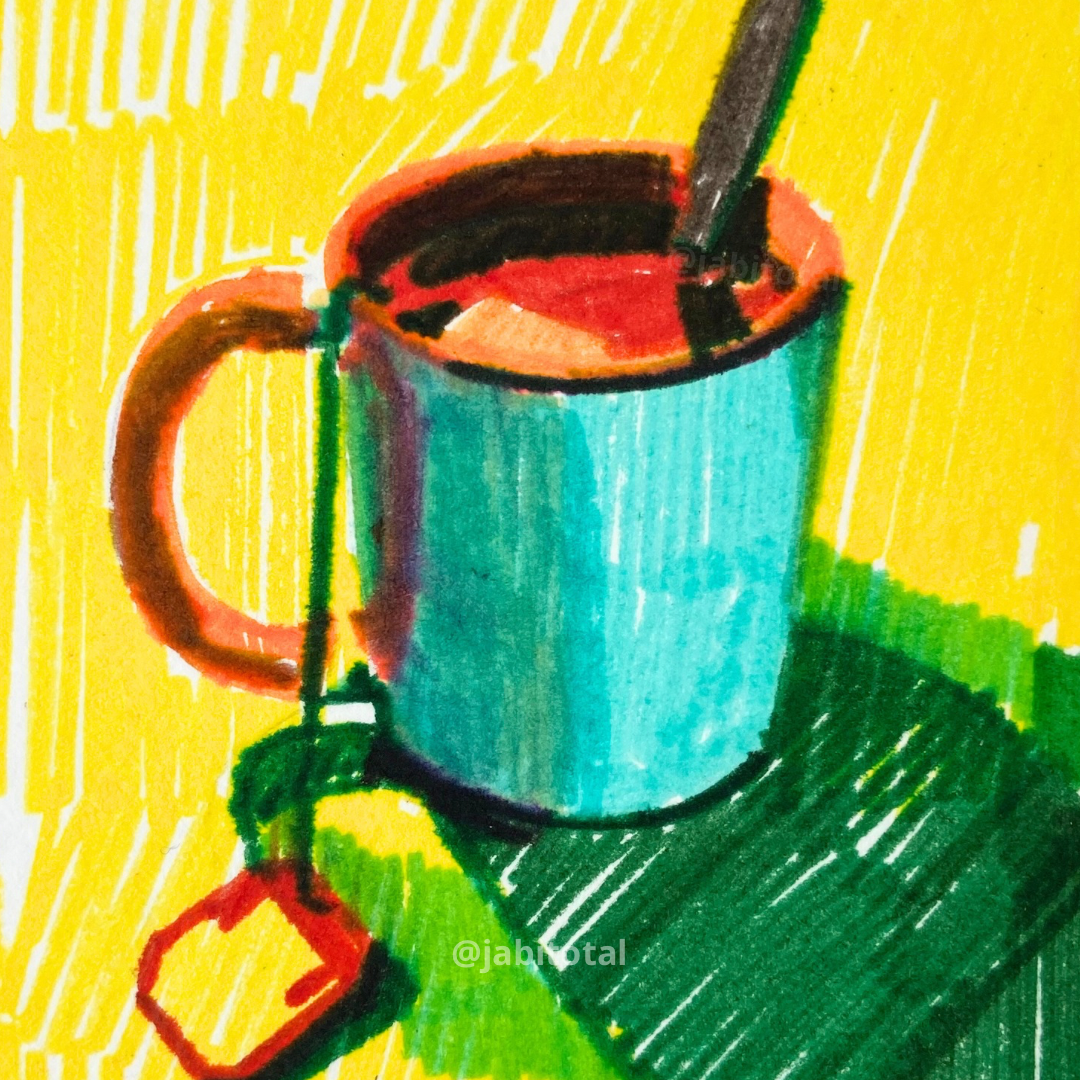 Mini dibujo - tacita con té