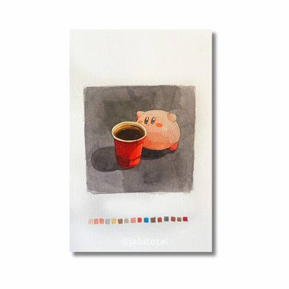 Práctica de kirby tomando pepsi