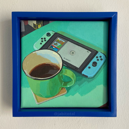 Jugando Nintendo en la mañana