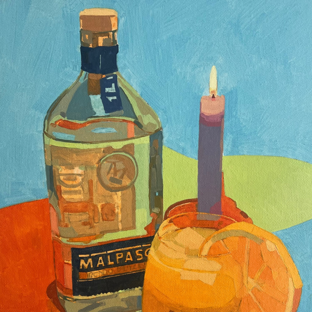 Bodegón estilo naranja