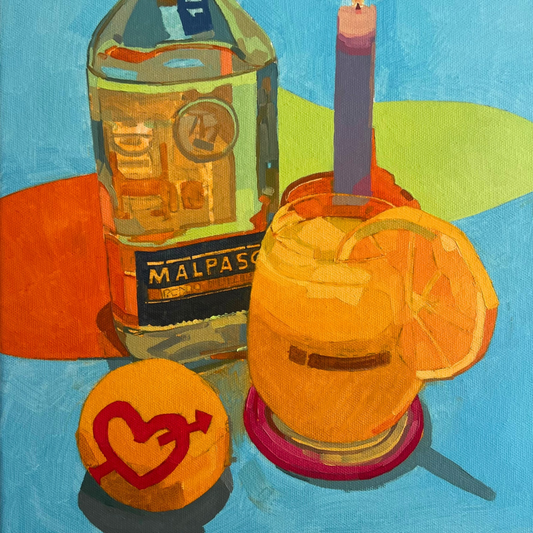 Bodegón estilo naranja