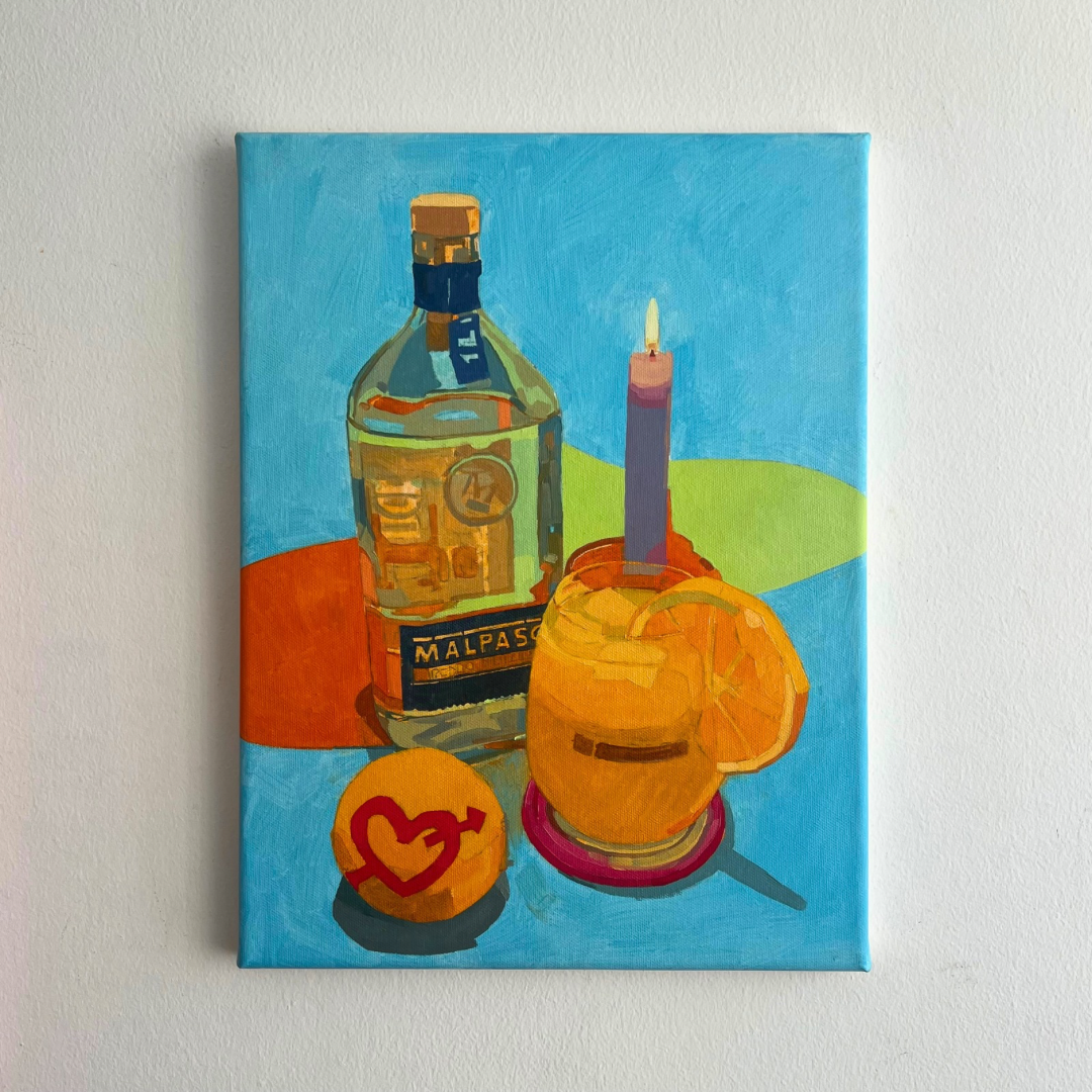Bodegón estilo naranja