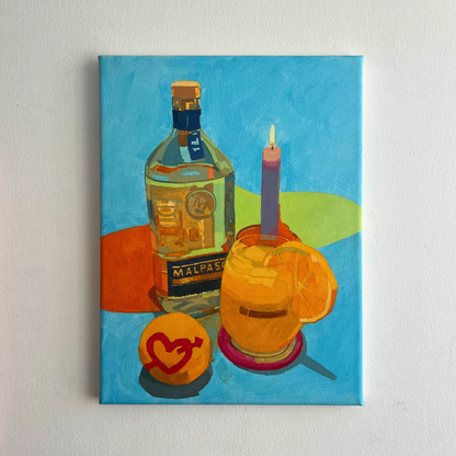 Bodegón estilo naranja