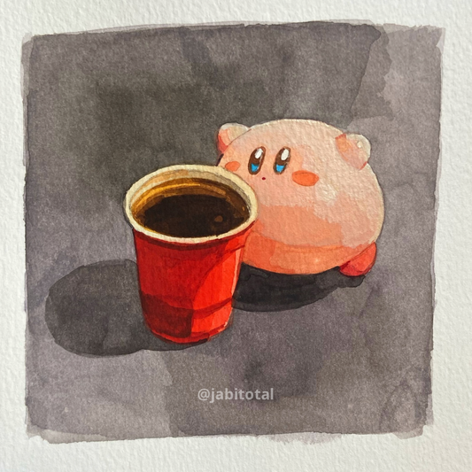 Práctica de kirby tomando pepsi