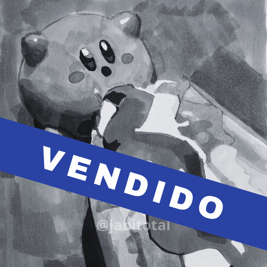 DIBUJO de practica kirby con hambre