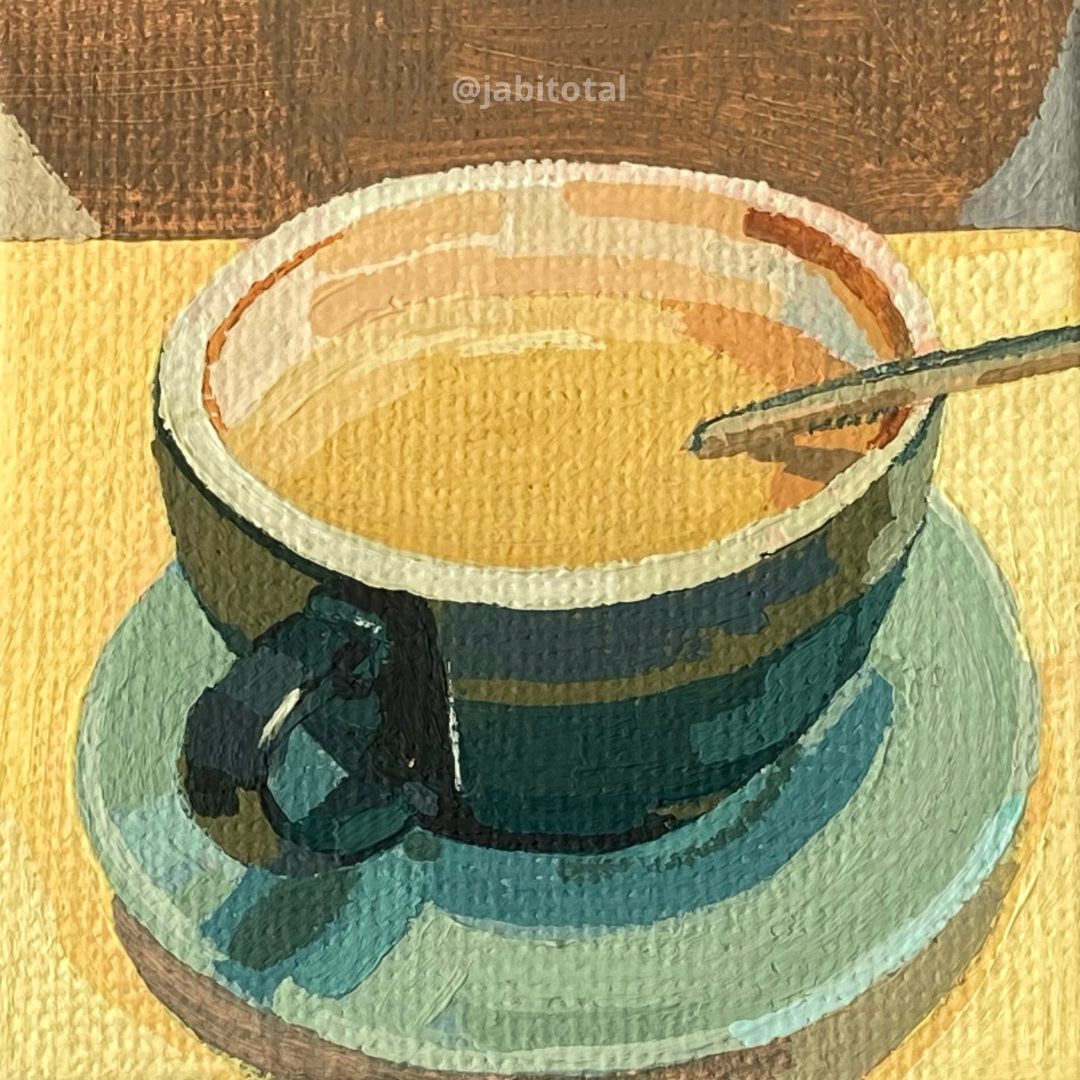 Mini taza con café de mi amiga