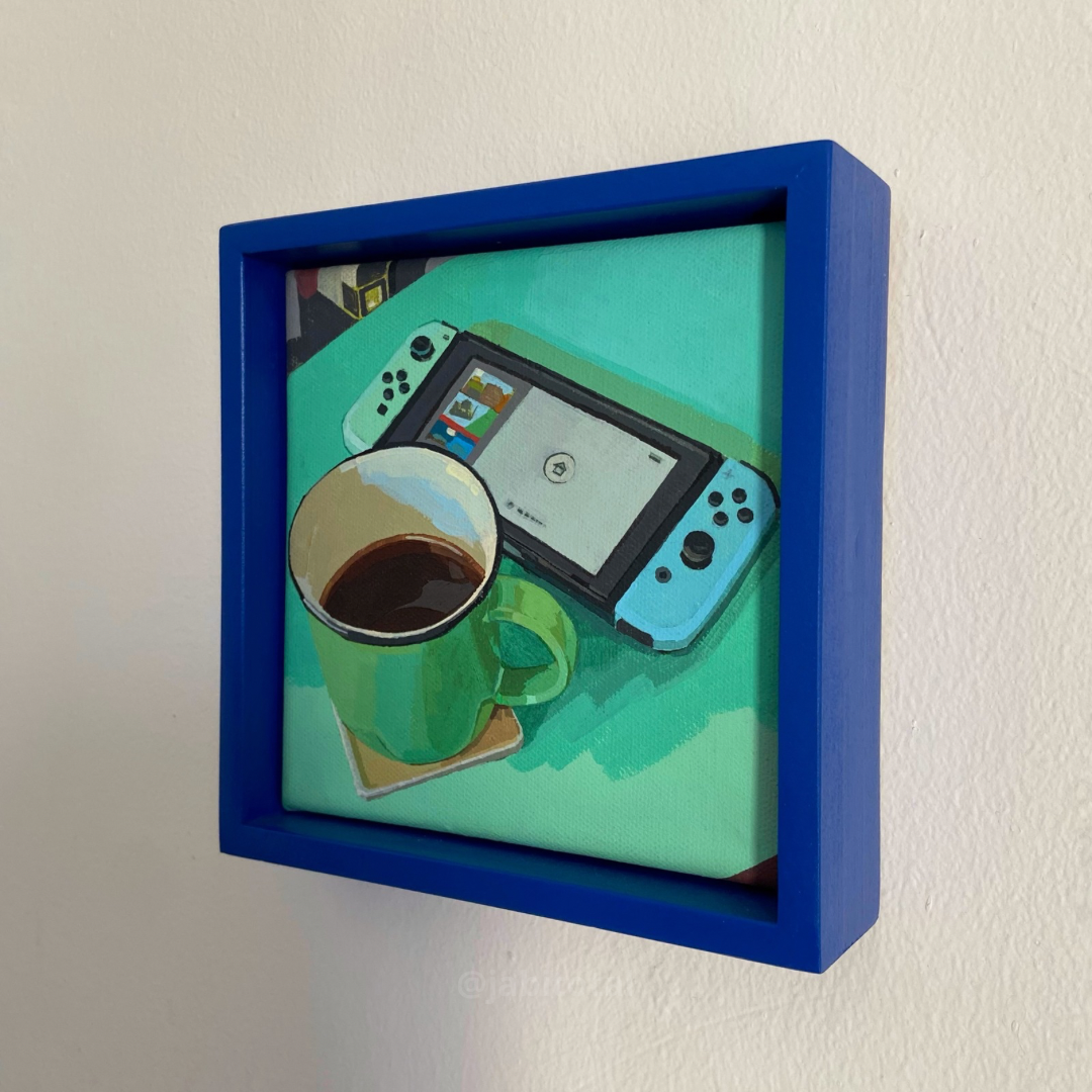 Jugando Nintendo en la mañana