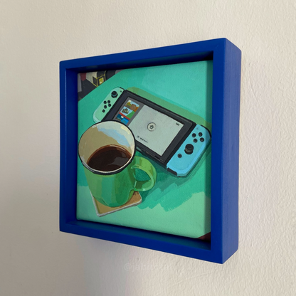 Jugando Nintendo en la mañana