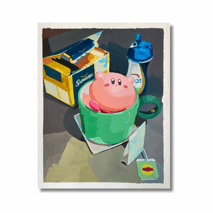 Kirby quiere tomar hierba calentita