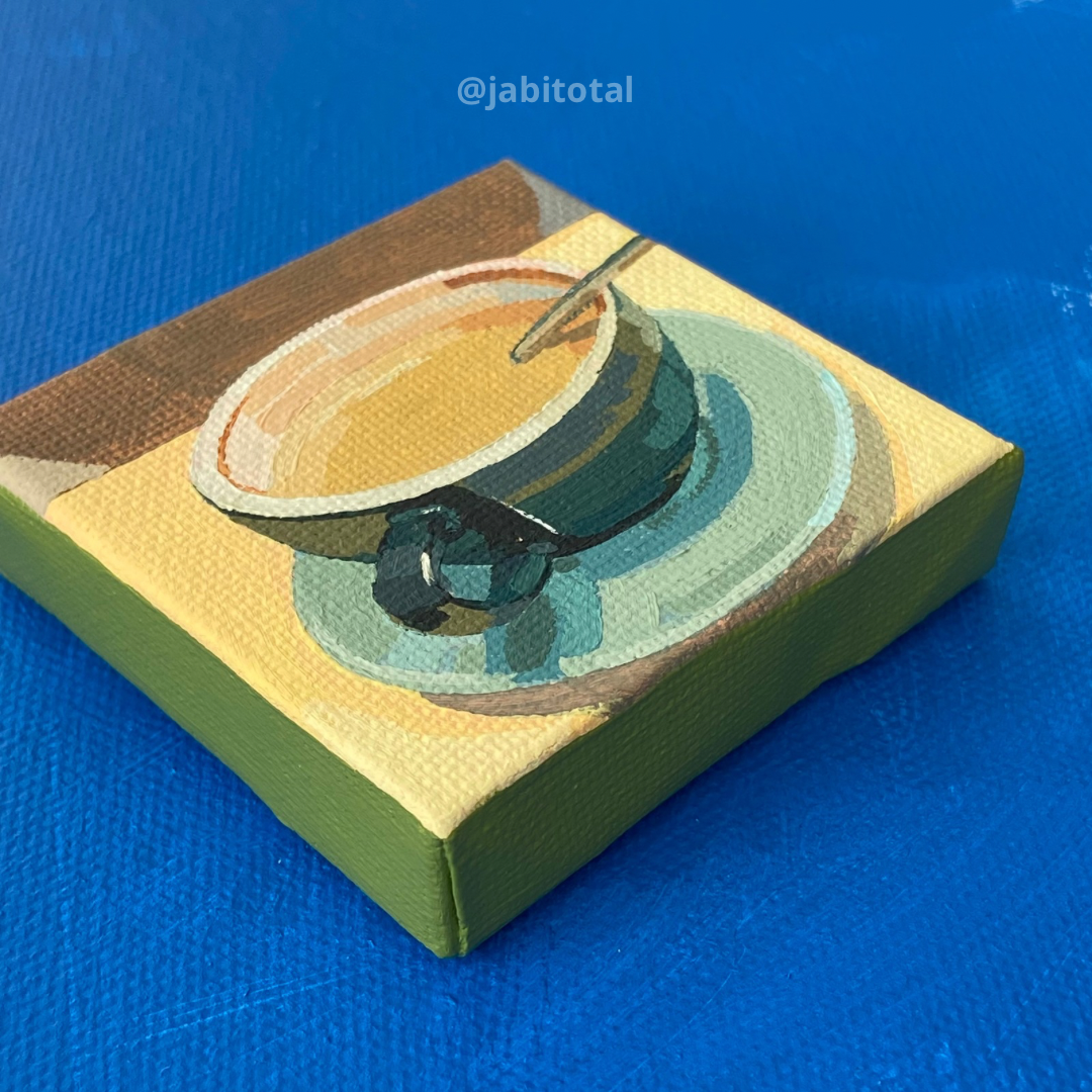 Mini taza con café de mi amiga